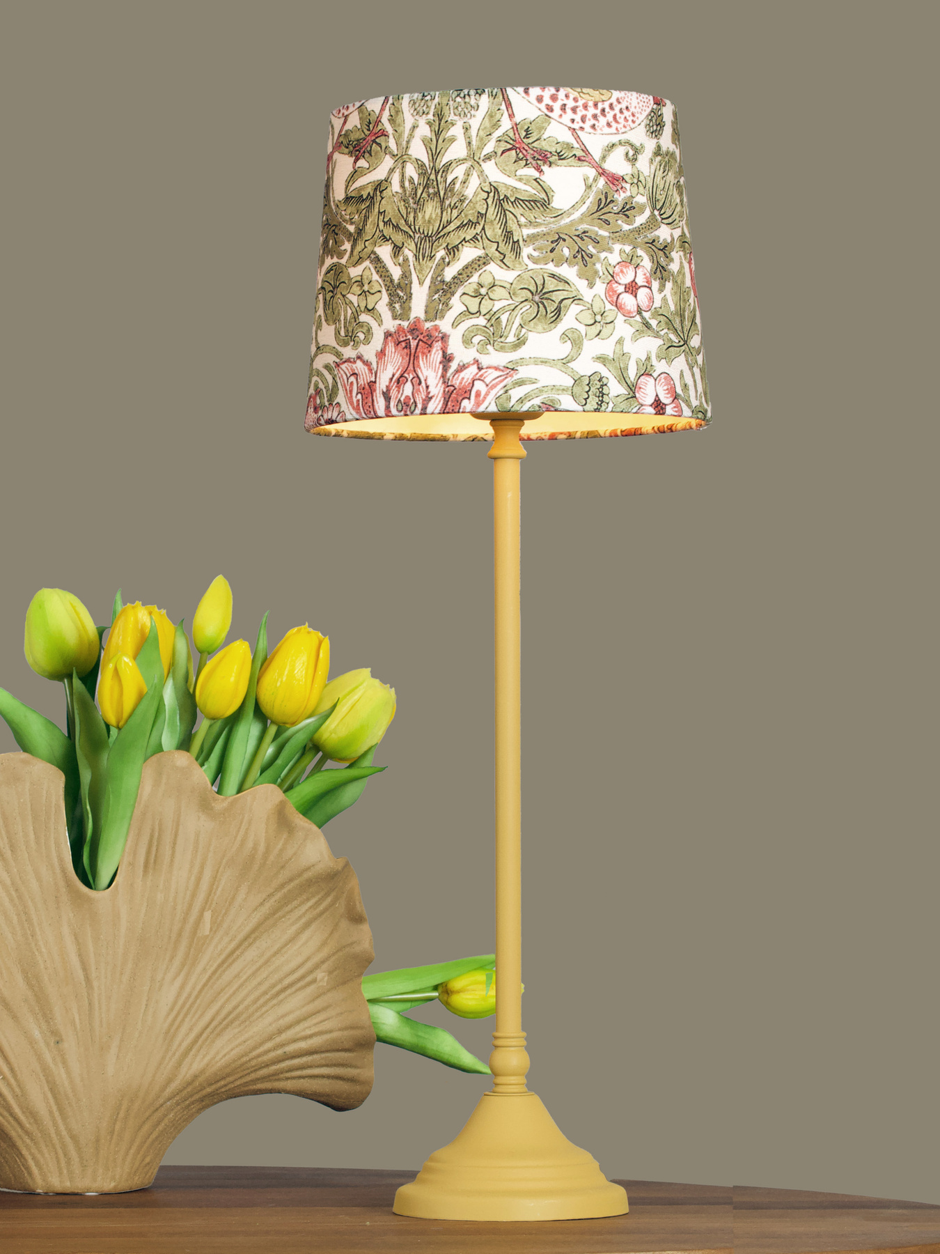 Tove tablelamp with Vilja shade Yellow 56 cm
