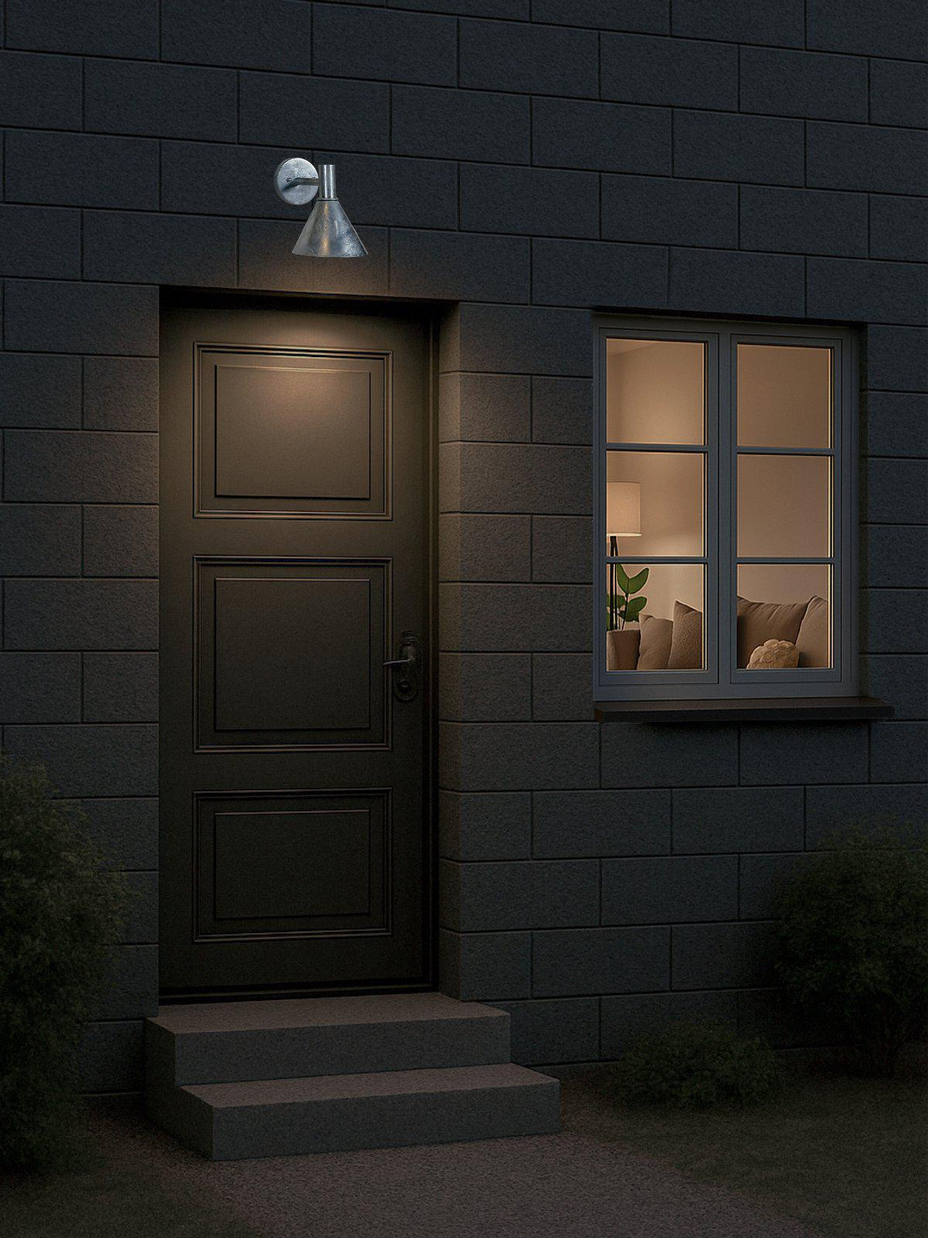 Wall lamp MiniTripp outdoor Galvenized