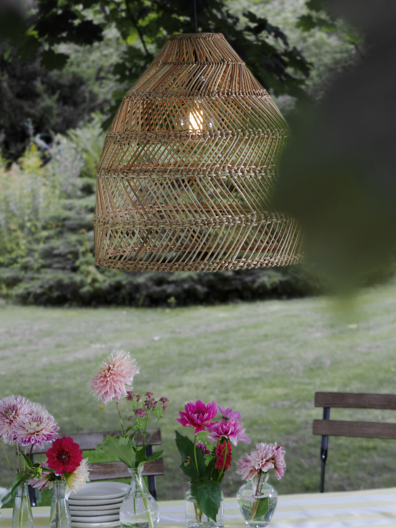 Pendant lamp Maja outdoor Natural 53 cm